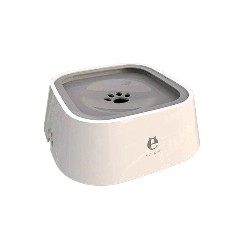 Grey and white water bowl